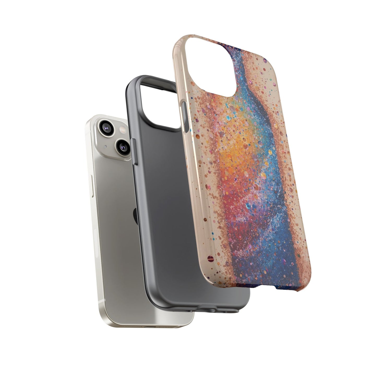 Galaxy Bottle Tough Phone Case — Colorful Nebula Splash iPhone Cover
