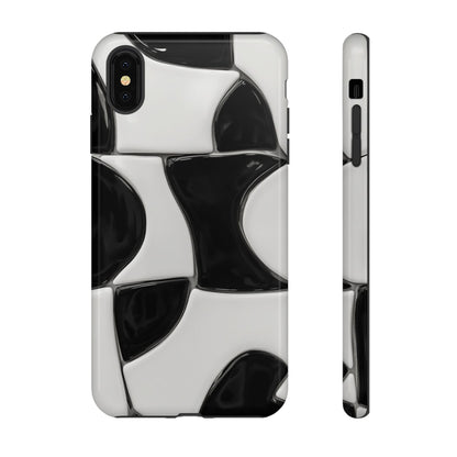 Black & White Abstract Pattern Tough Phone Case