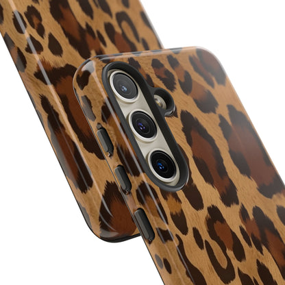 Leopard Print Tough Phone Case — Durable Animal Print Protective Cover