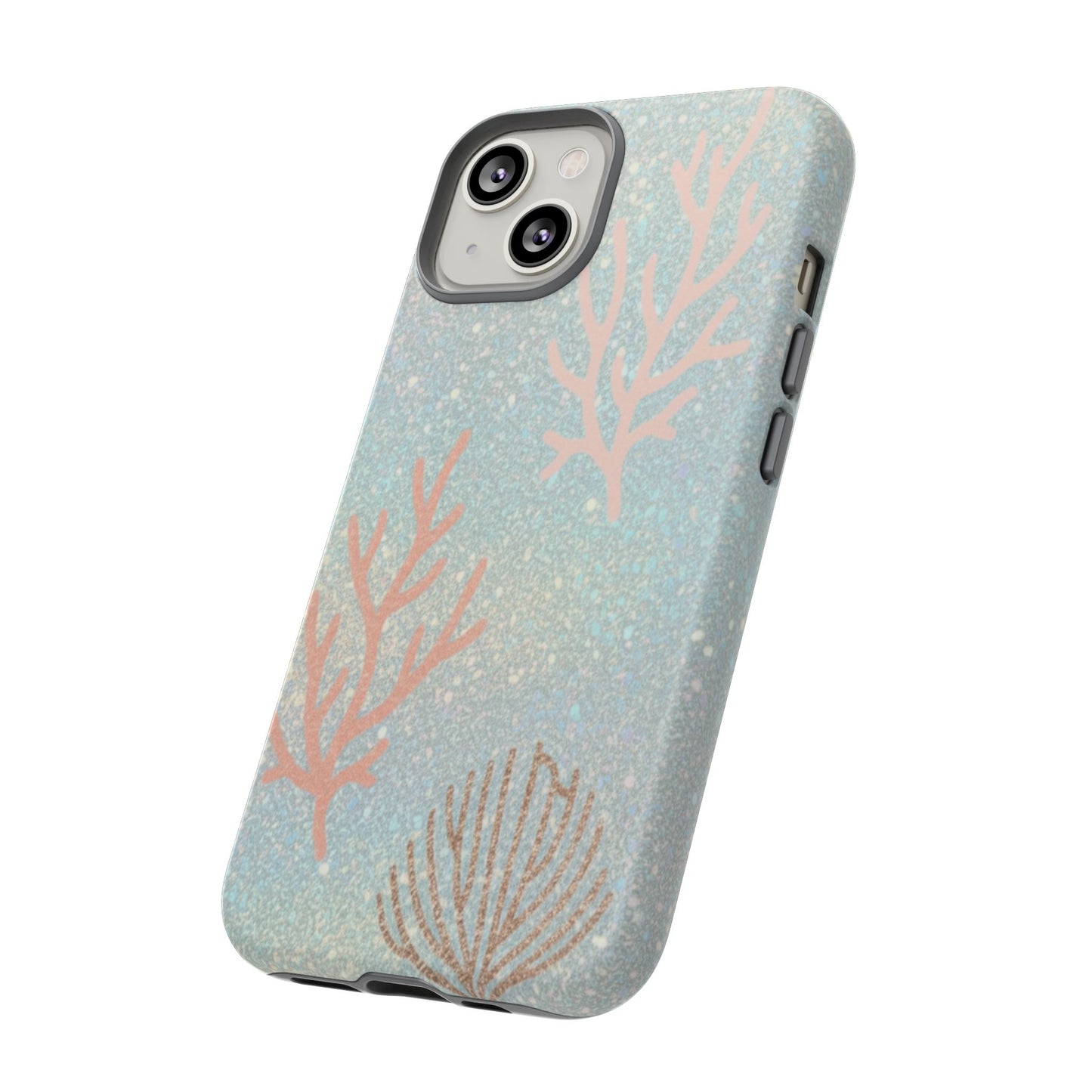 Seafoam Sparkle Phone Case – Coral & Seashell Tough Case