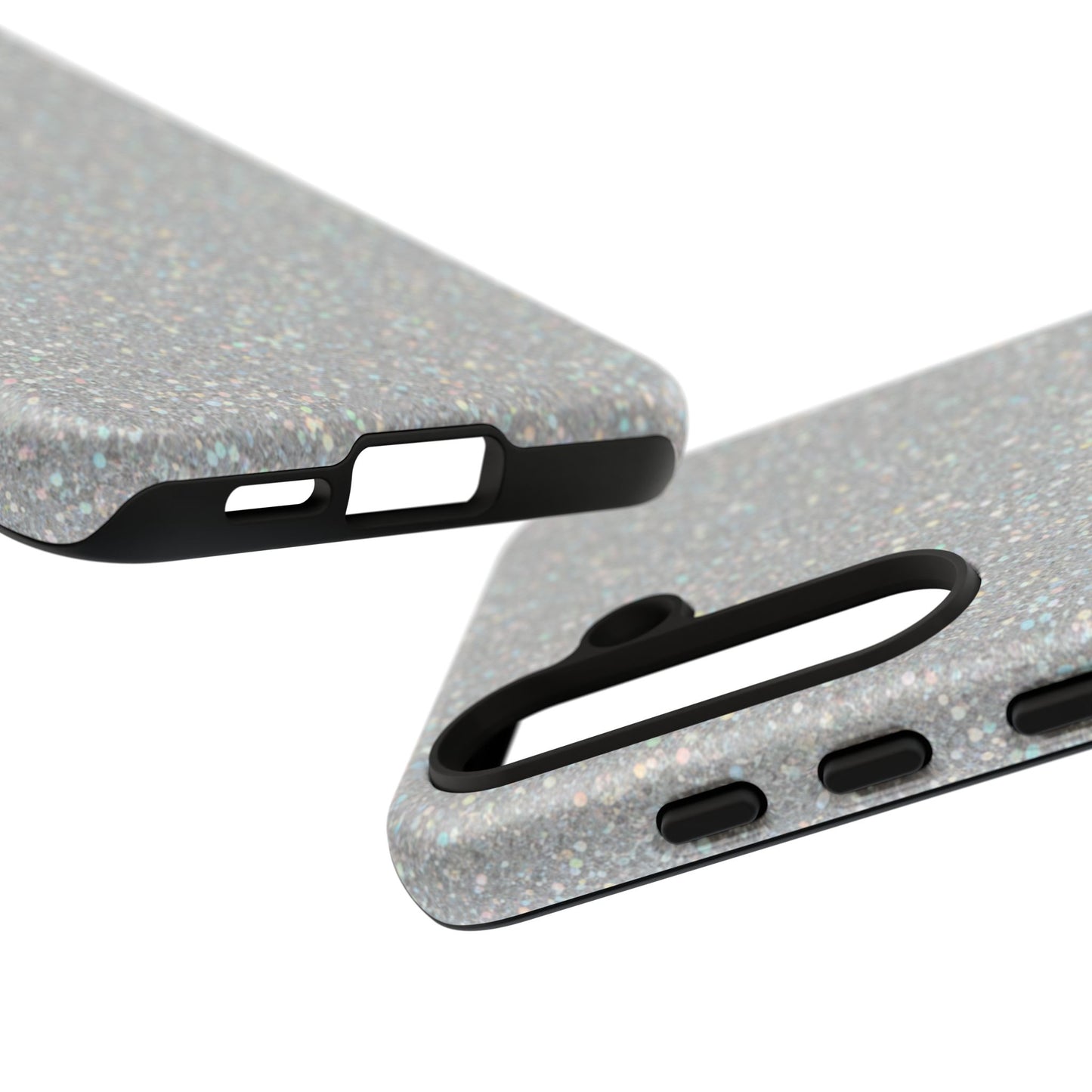 Glitter Silver Tough Phone Case — Sparkling Protective Phone Case