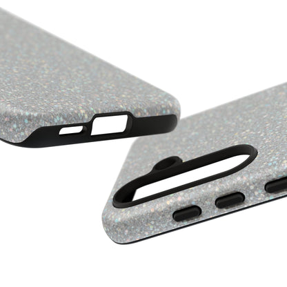 Glitter Silver Tough Phone Case — Sparkling Protective Phone Case