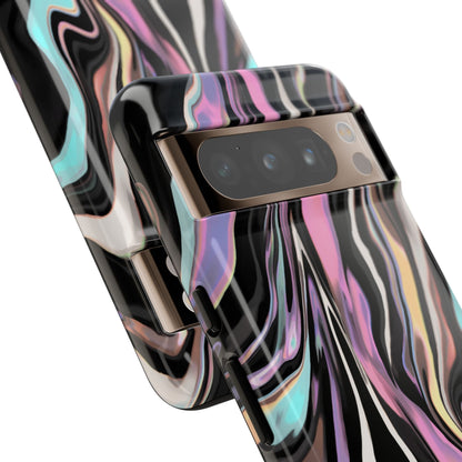 Abstract Marble Tough Phone Case — Pastel Swirl Protective Cover