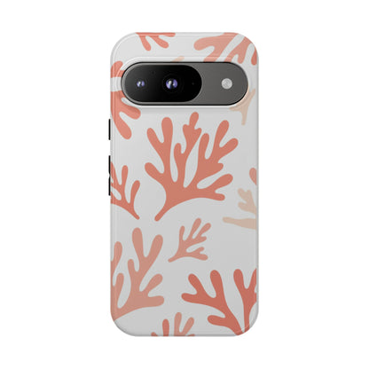 Coral Reef Pattern Tough Phone Case — Pink Beachy Protective Cover