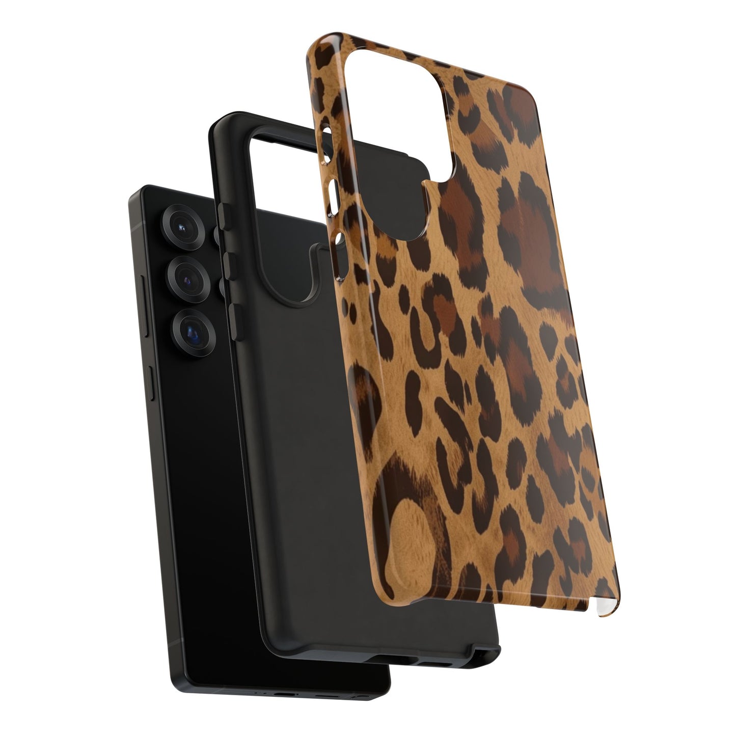 Leopard Print Tough Phone Case — Durable Animal Print Protective Cover