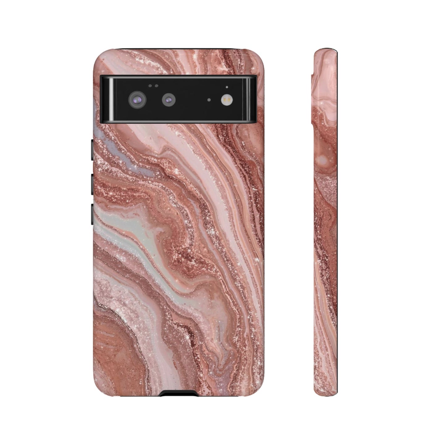 Rose Gold Marble Tough Phone Case