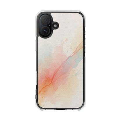 Clear Magnetic Impact Phone Case — Pastel Watercolor Splash