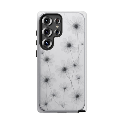Tough Case — Black & White Floral Tough Phone Case