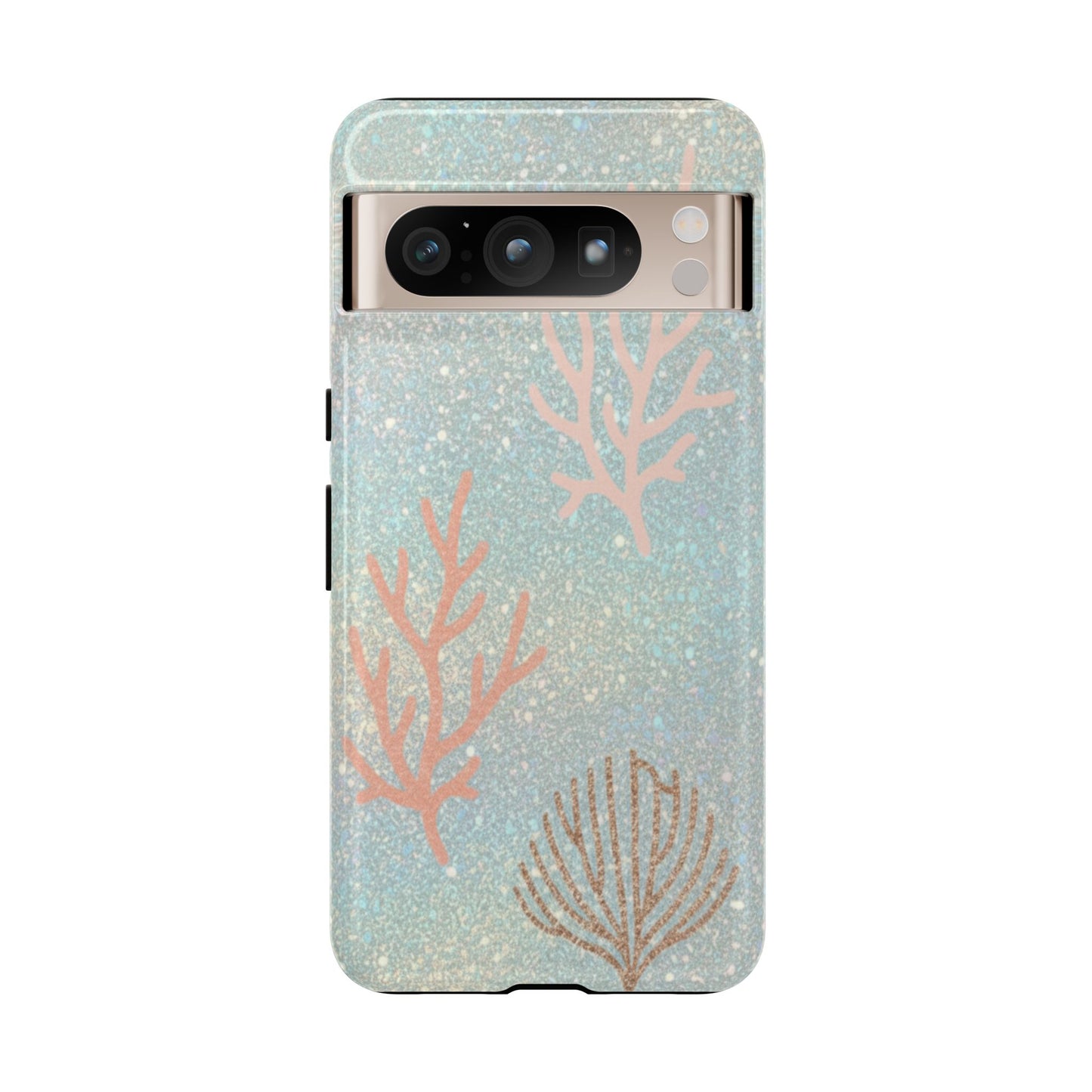 Seafoam Sparkle Phone Case – Coral & Seashell Tough Case
