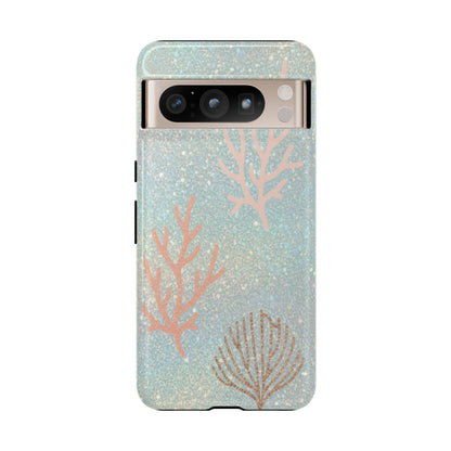 Seafoam Sparkle Phone Case – Coral & Seashell Tough Case