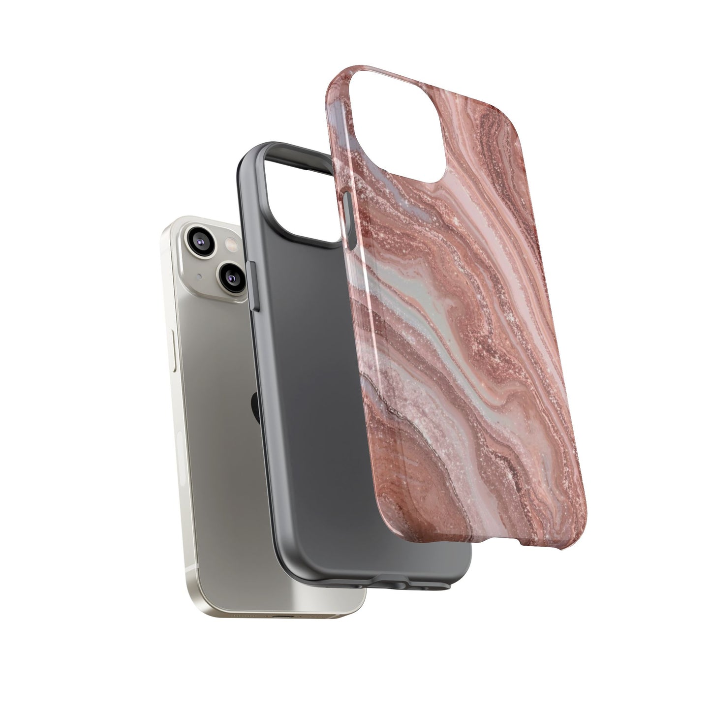 Rose Gold Marble Tough Phone Case