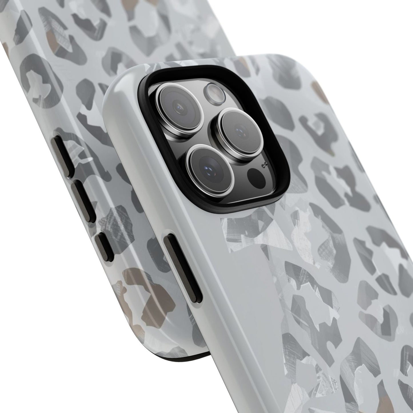 Silver Leopard Tough Phone Case