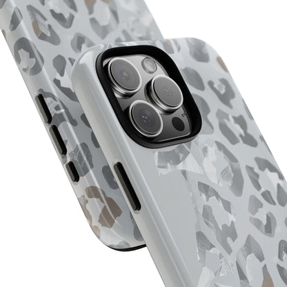 Silver Leopard Tough Phone Case