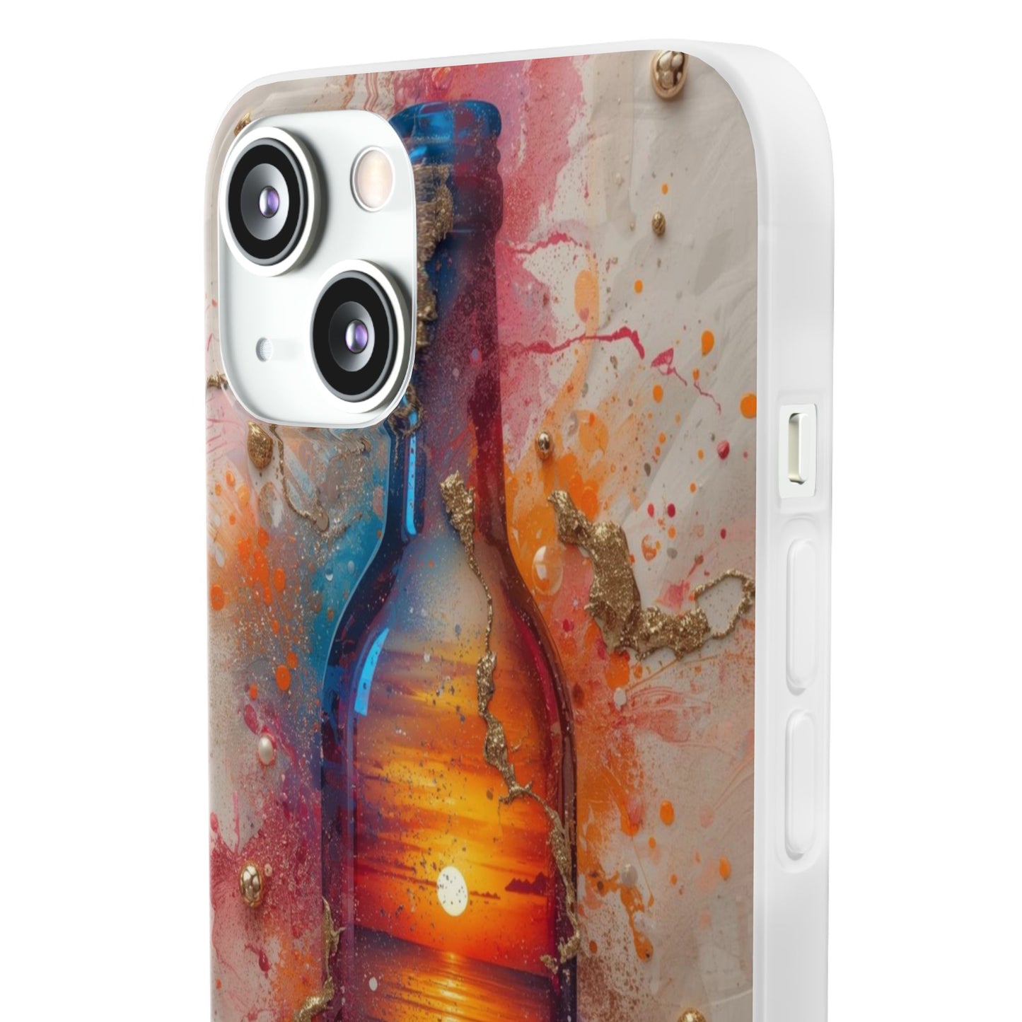 Copy of Floral Holographic Phone Case — Iridescent Leaves & Flowers Flexi Case