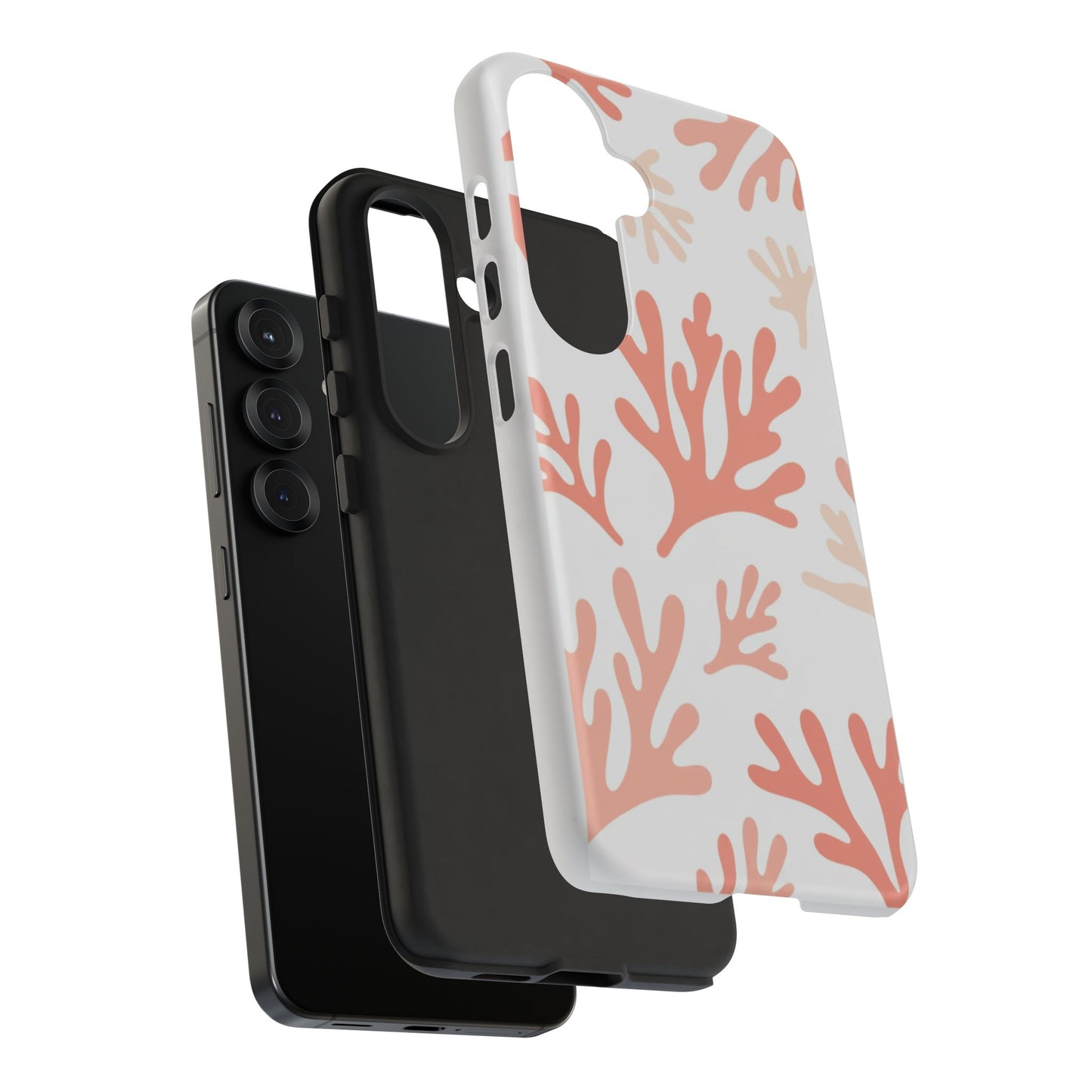 Coral Reef Pattern Tough Phone Case — Pink Beachy Protective Cover
