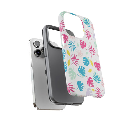 Tropical Leaf Phone Case — Colorful Pastel Monstera & Palm iPhone Case