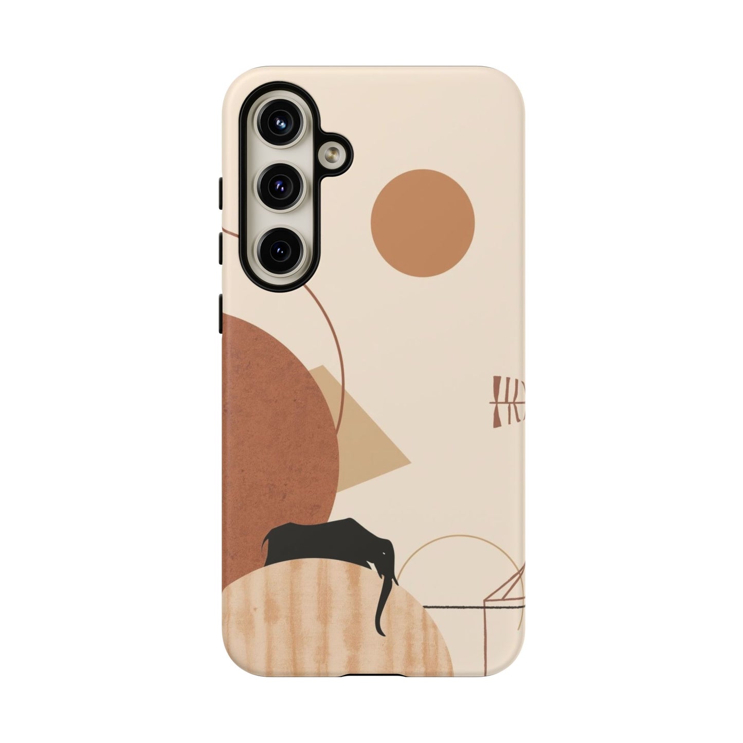 Abstract Earth Tones Phone Case — Minimal Geometric Design