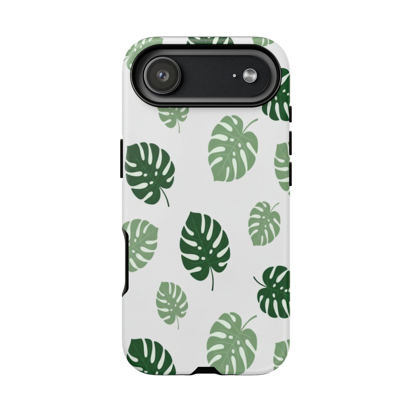 Monstera Leaf Phone Case — Tropical Green Pattern Tough Case