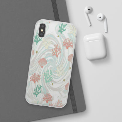 Pastel Seashell Phone Case — Coral Reef Wave iPhone Cover