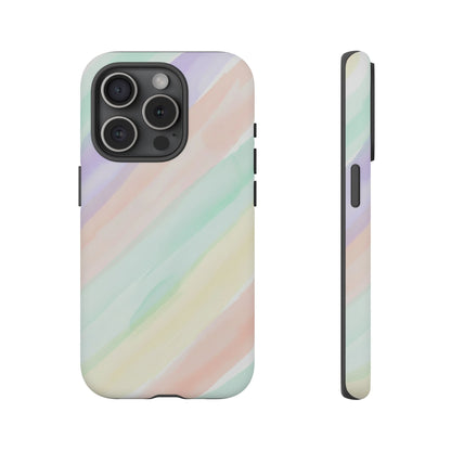 Pastel Watercolor Stripe Tough Phone Case
