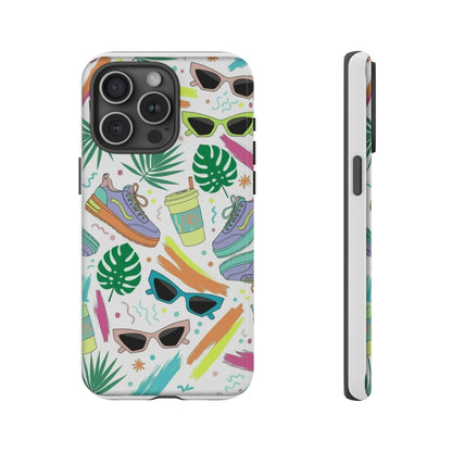 Tough Cases — Colorful Retro Sneakers & Sunglasses Phone Case