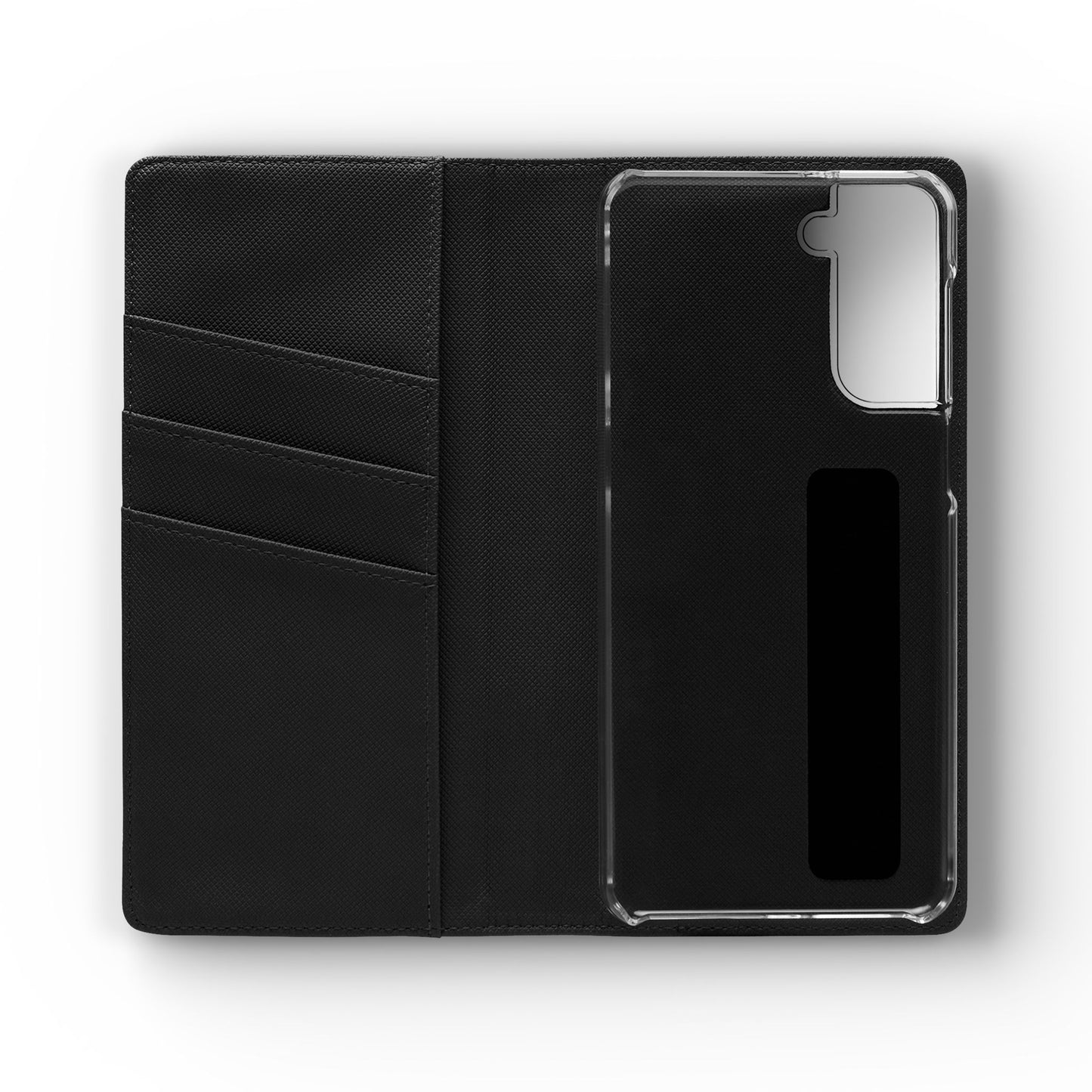 Checkerboard Flip Phone Case – Retro Black & Cream Geometric Wallet Case