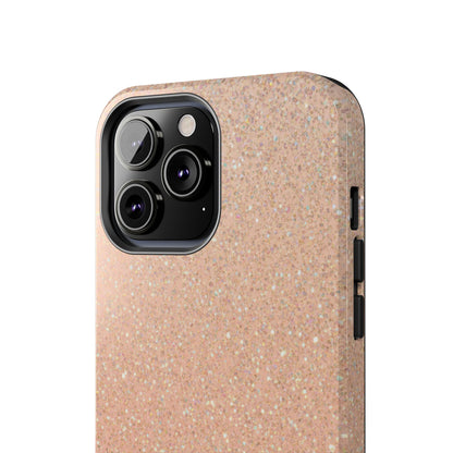 Glitter Rose Gold Tough Phone Case — Sparkling Protective iPhone Cover