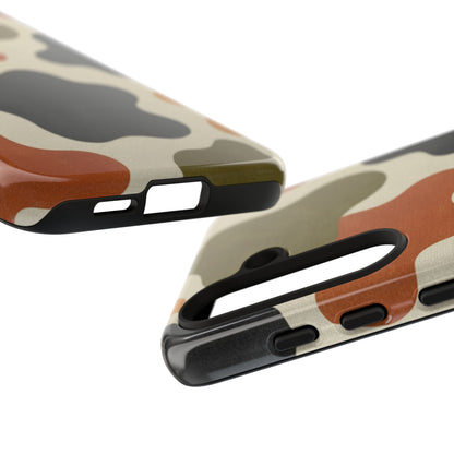 Retro Abstract Camouflage Phone Case — Earth Tone Tough Case