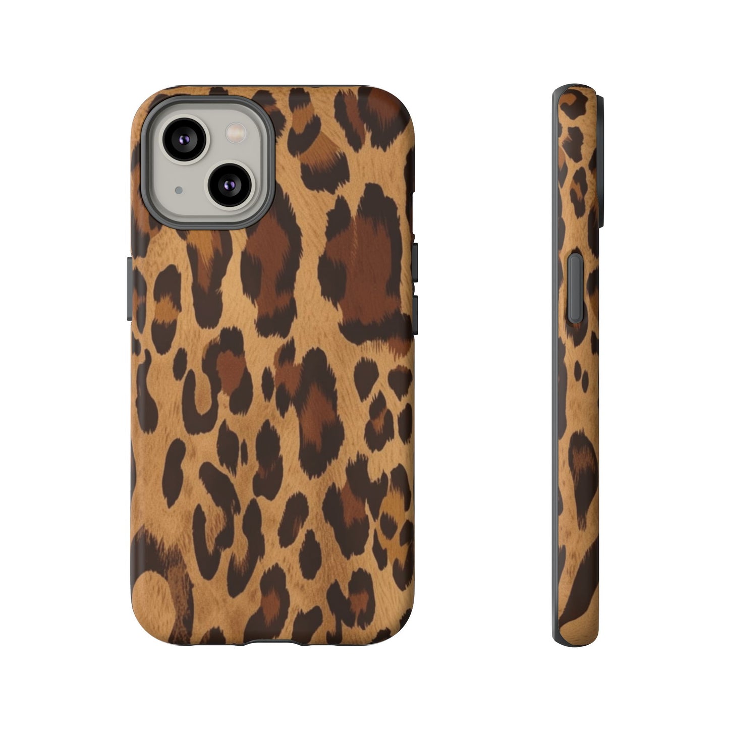 Leopard Print Tough Phone Case — Durable Animal Print Protective Cover