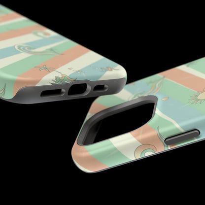Magnetic Impact-Resistant Phone Case — Retro Surf Stripes