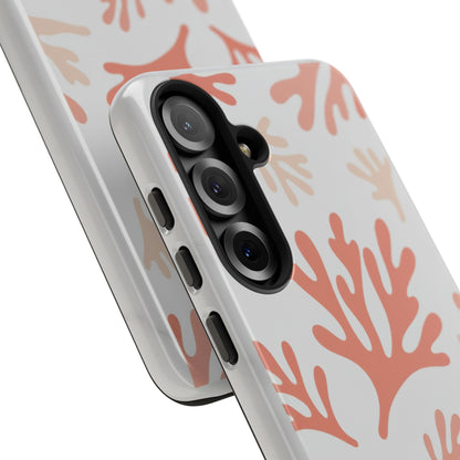 Coral Reef Pattern Tough Phone Case — Pink Beachy Protective Cover