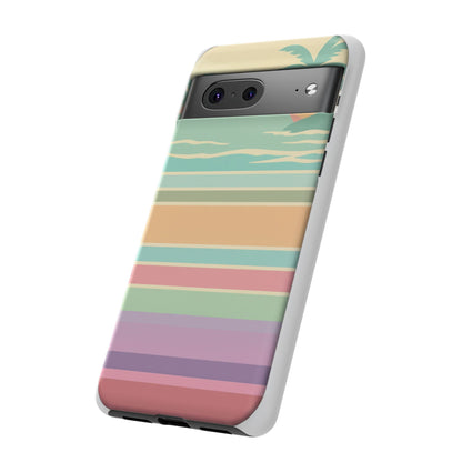 Tough Case — Retro Pastel Sunset Palm Tree Phone Case