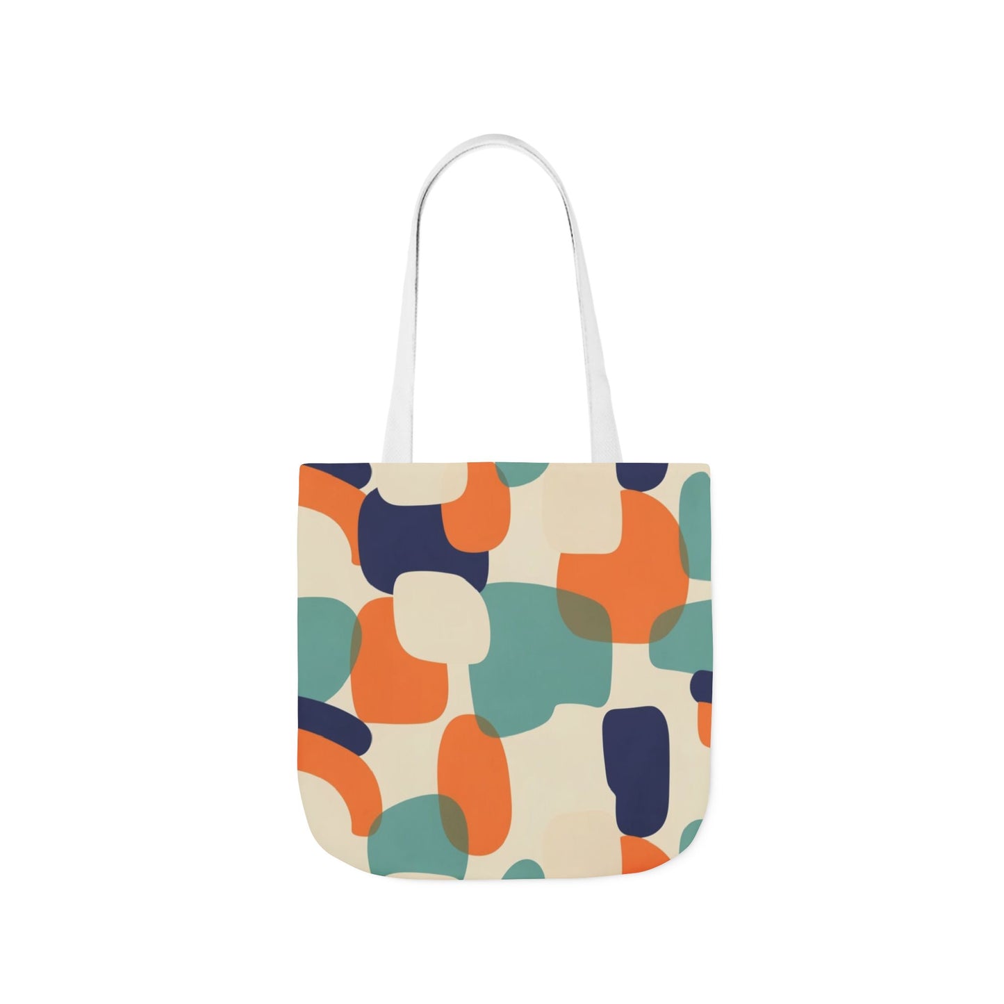 Abstract Color Block Canvas Tote — Modern Patterned Everyday Bag