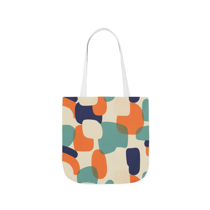 Abstract Color Block Canvas Tote — Modern Patterned Everyday Bag