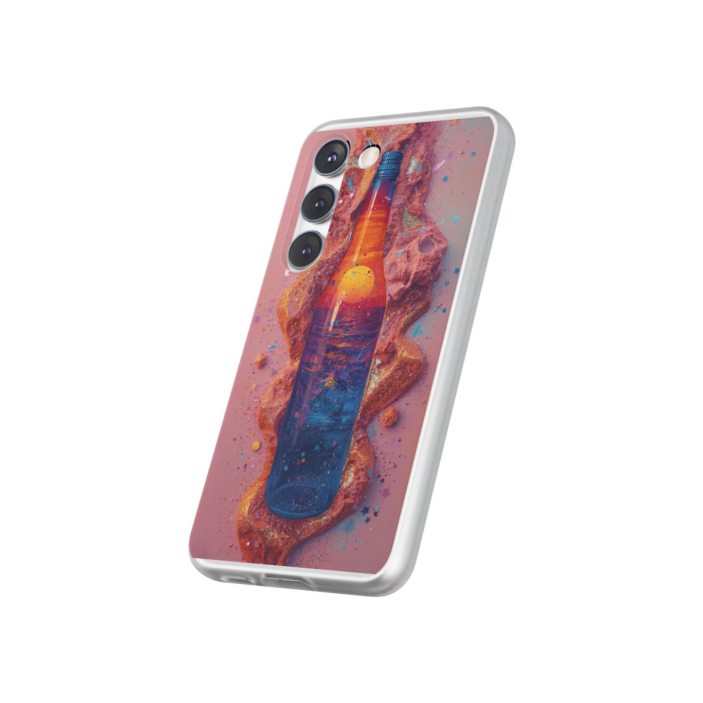 Phone Case — Surreal Sunset Bottle Art Flexible Protective Cover