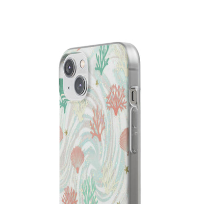 Pastel Seashell Phone Case — Coral Reef Wave iPhone Cover