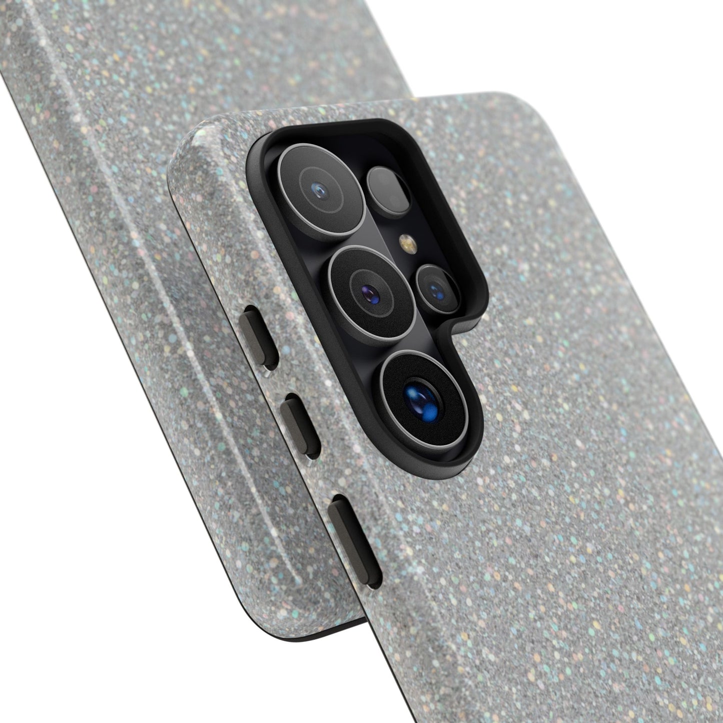 Glitter Silver Tough Phone Case — Sparkling Protective Phone Case