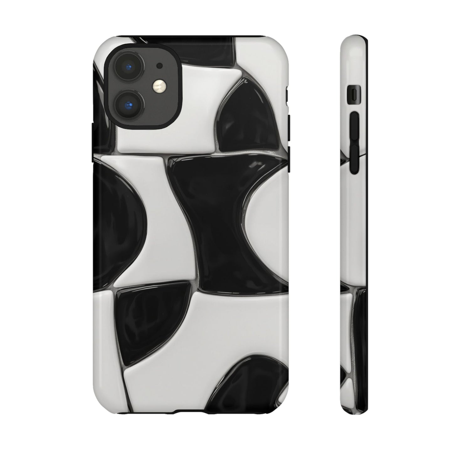 Black & White Abstract Pattern Tough Phone Case