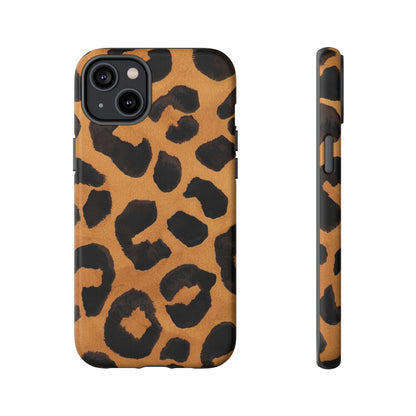 Leopard Print Tough Phone Case — Protective Animal Print iPhone Case