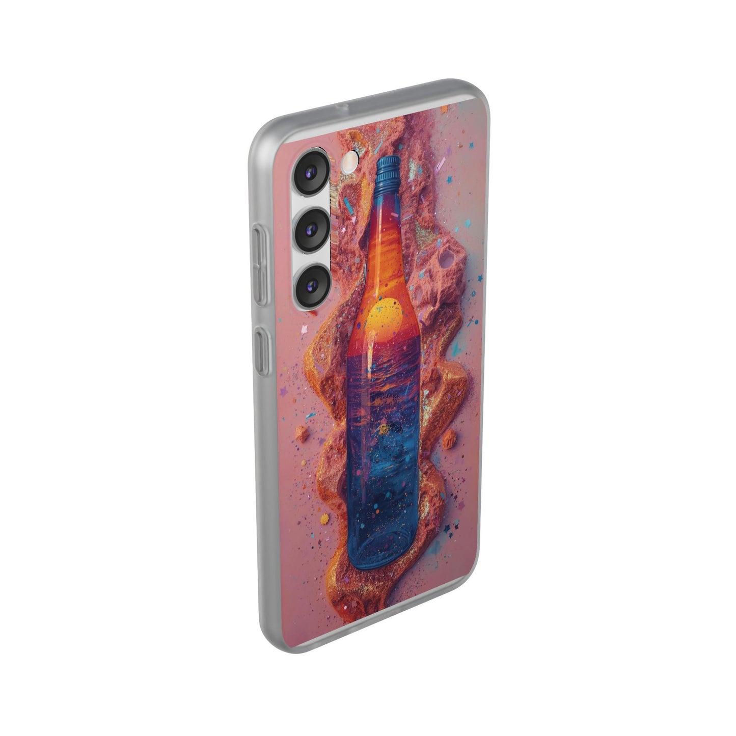 Phone Case — Surreal Sunset Bottle Art Flexible Protective Cover
