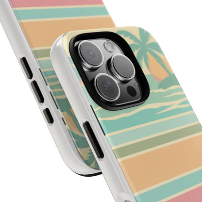 Tough Case — Retro Pastel Sunset Palm Tree Phone Case