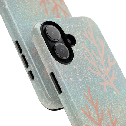 Seafoam Sparkle Phone Case – Coral & Seashell Tough Case