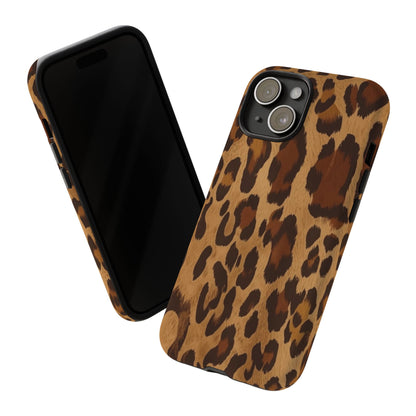 Leopard Print Tough Phone Case — Durable Animal Print Protective Cover