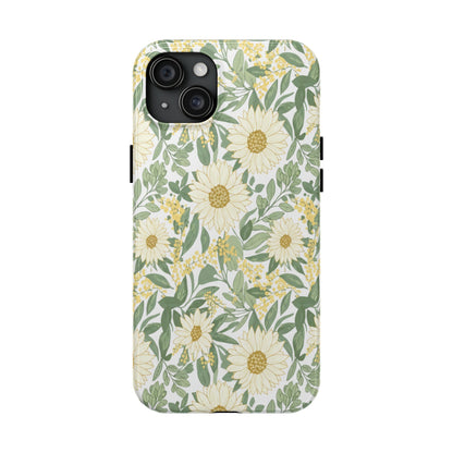 Daisy Meadow Tough Phone Case — Floral Protective Phone Cover