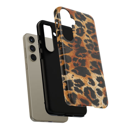 Leopard Print Tough Phone Case – Rugged Protective iPhone Cover