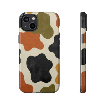 Retro Abstract Camouflage Phone Case — Earth Tone Tough Case