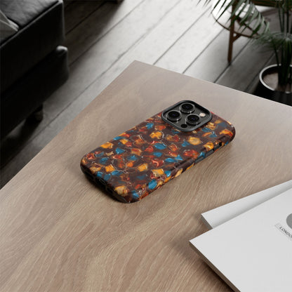 Phone Case - Amber Tortoiseshell Mosaic Protective Cover
