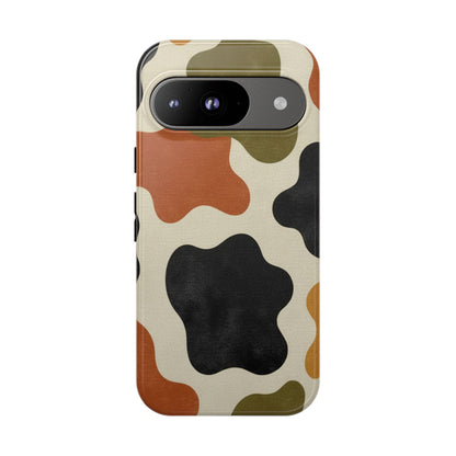 Retro Abstract Camouflage Phone Case — Earth Tone Tough Case