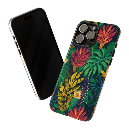 Tropical Floral Phone Case — Vibrant Jungle Leaf Protective Cover