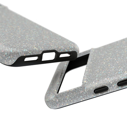 Glitter Silver Tough Phone Case — Sparkling Protective Phone Case